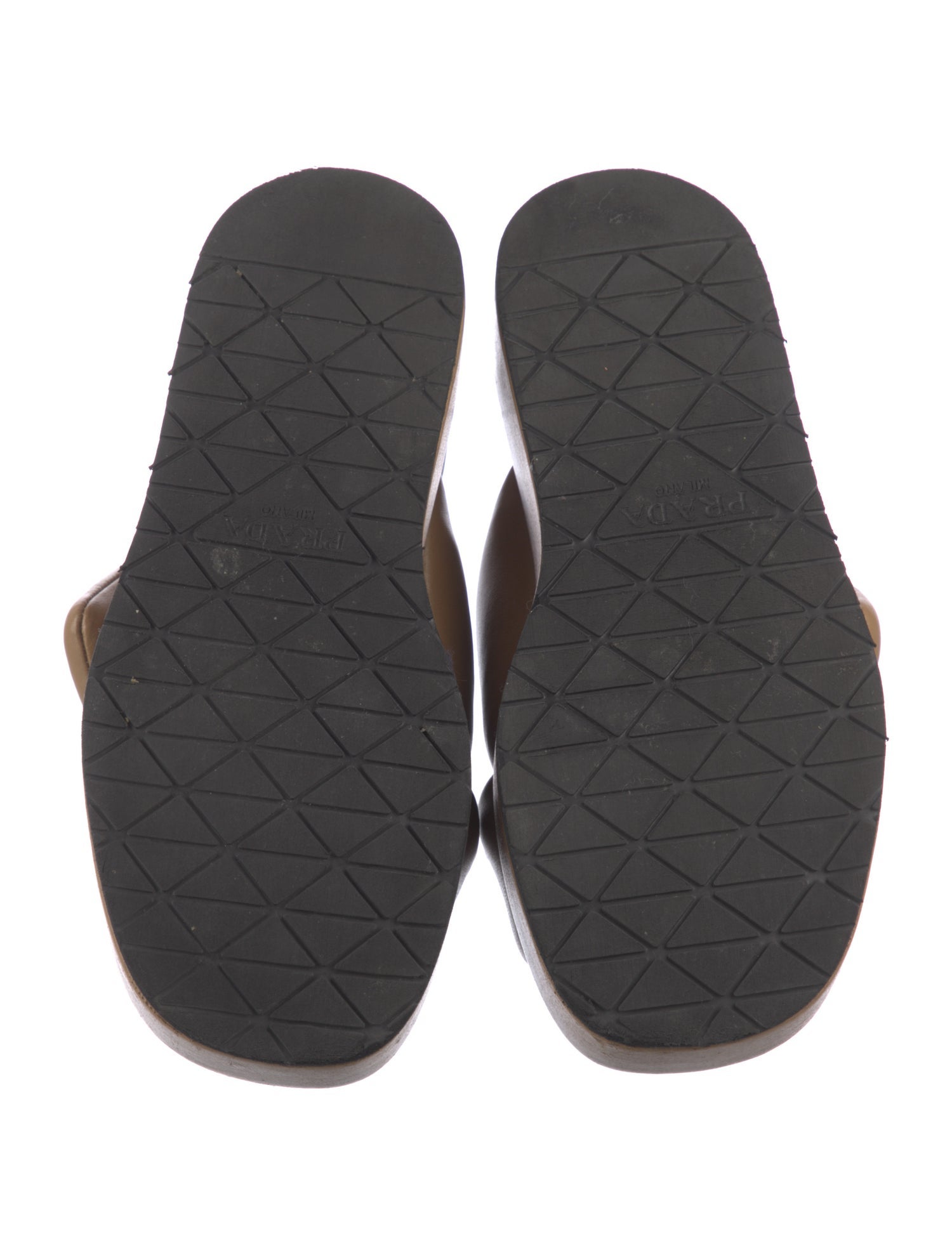 Prada Leather Slingback Sandals